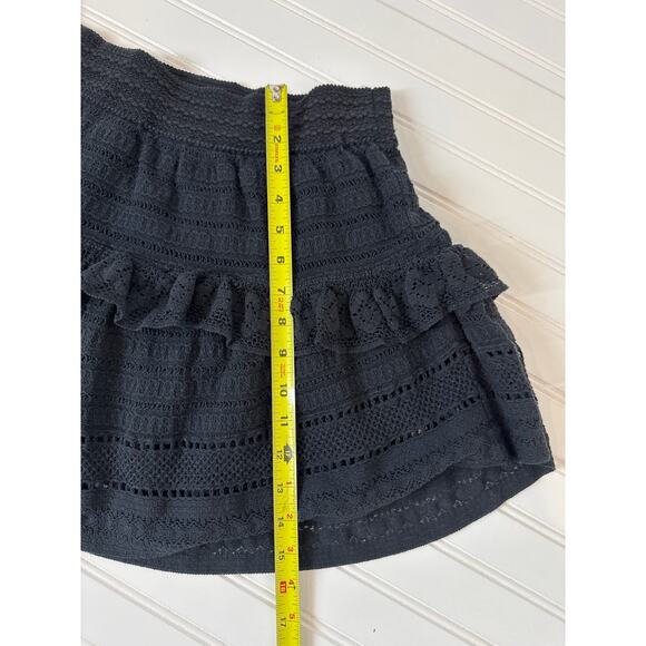 NWT Aerie Seamless Cable Square Neck Tee Shirt & Ruffle Mini Skirt Bundle Size L - Picture 9 of 10